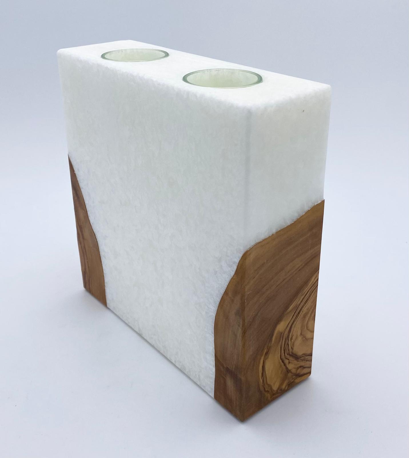 Kerze mit Holzeinlage  Harmony