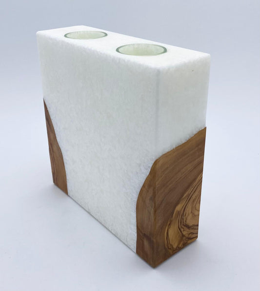 Kerze mit Holzeinlage  Harmony