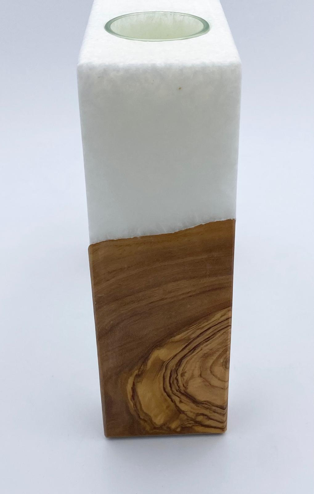 Kerze mit Holzeinlage  Harmony