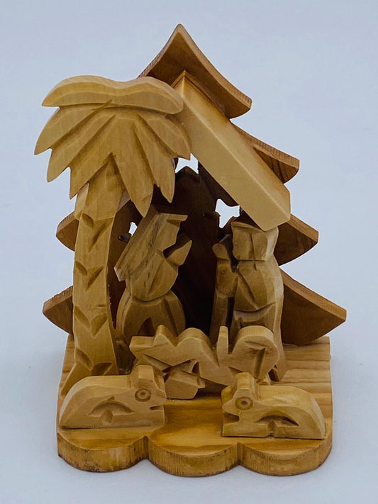 Krippe aus Olivenholz