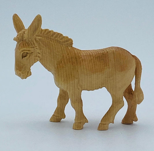 Tannenkrippe Zirbelkiefer Figur Esel