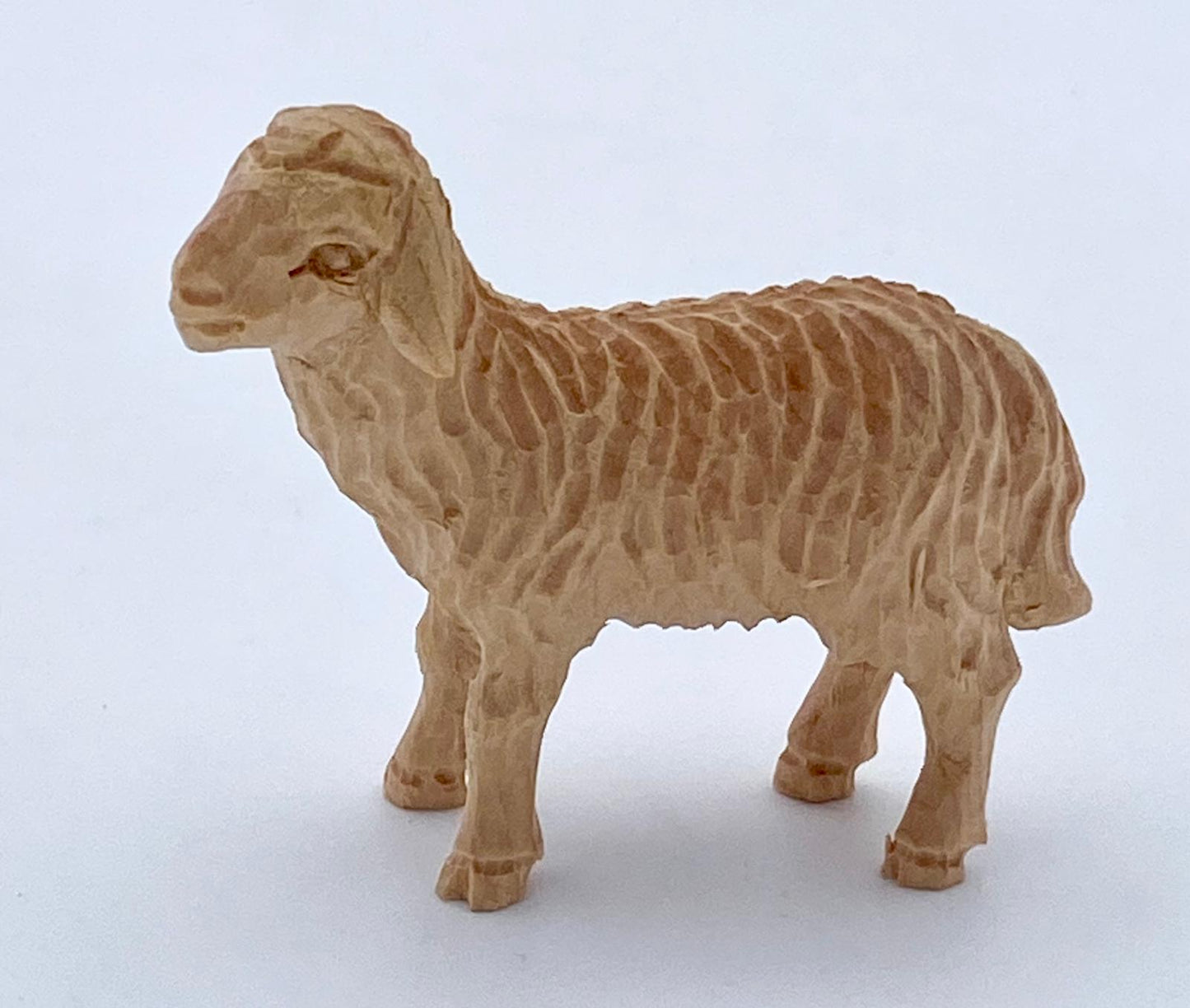 Tannenkrippe Zirbelkiefer Figur Schaf stehend